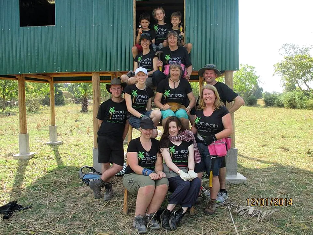 A Volunteerbuild team on completion of another project in Cambodia